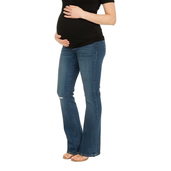 Citizen's of Humanity maternity boot cut wide leg jeans medium wash 30" waist - Picture 1 of 11